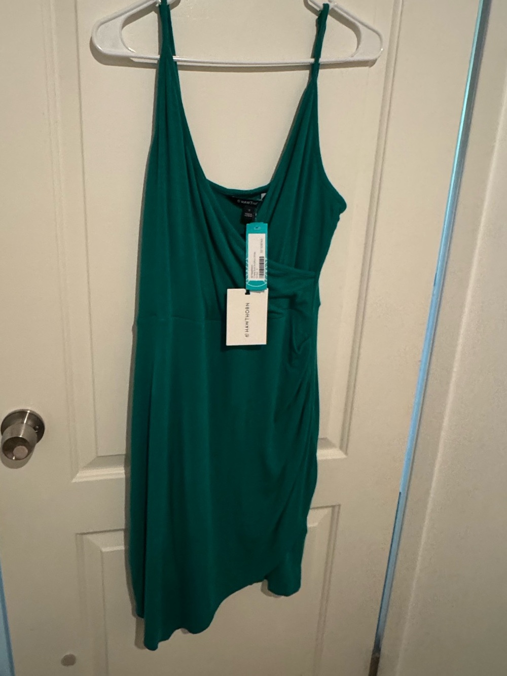 41 Hawthorn Teal Green Sleeveless Drape Dress